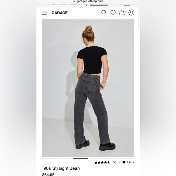 GARAGE denim 90s straight Jean - Picture 3 of 6